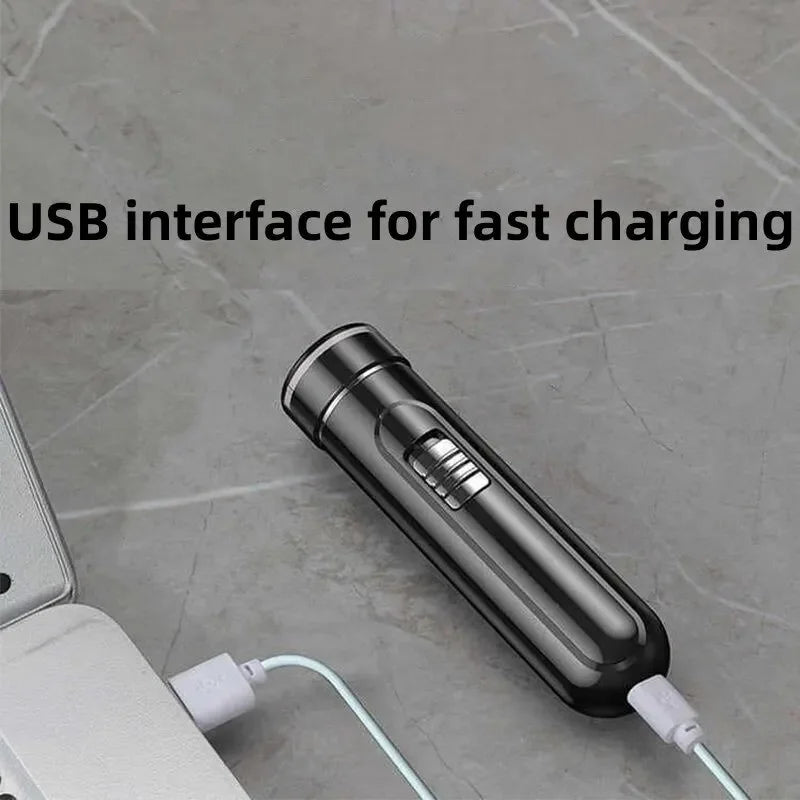 Compact USB Rechargeable Electric Razor for Men – Wet & Dry Shaving