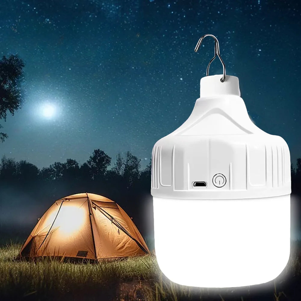 Portable USB Rechargeable LED Camping Light – Hanging Emergency Tent Lamp