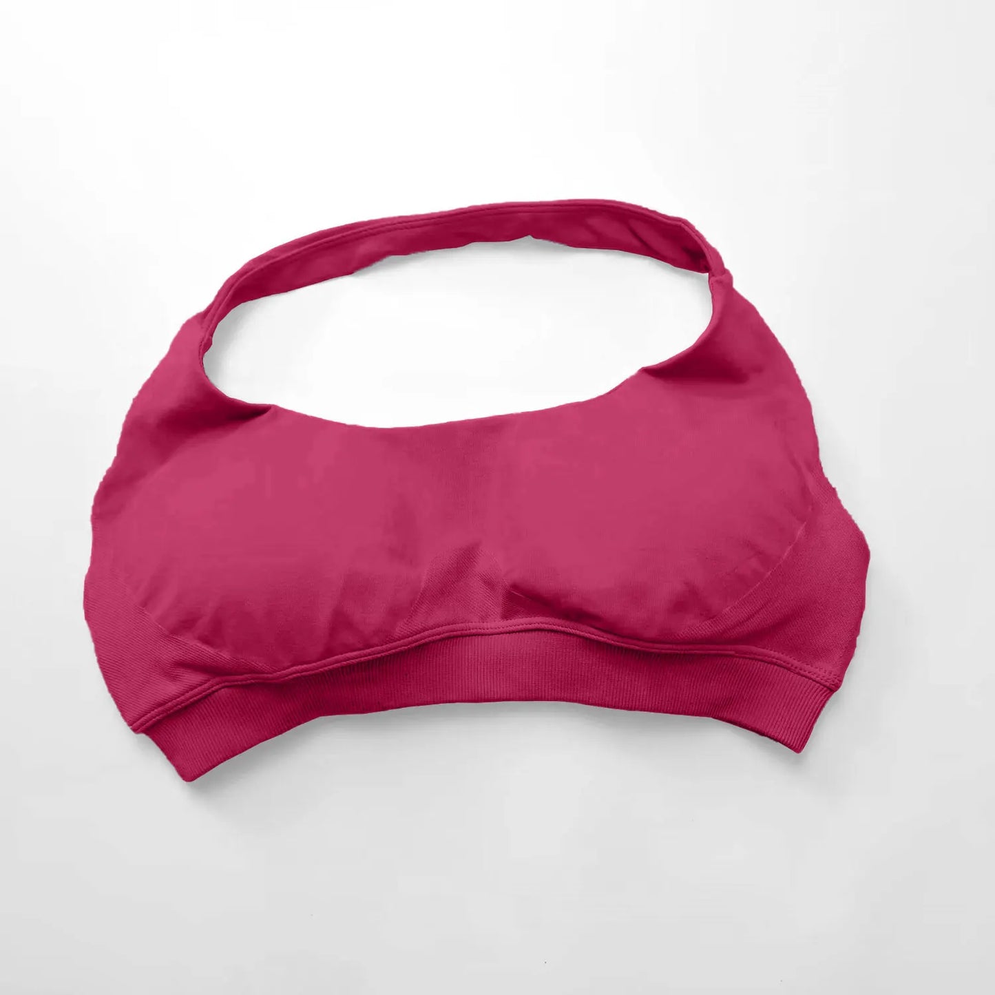 NCLAGEN Impact High-Support Seamless Sports Bra – Push-Up Halter Top with Open Back