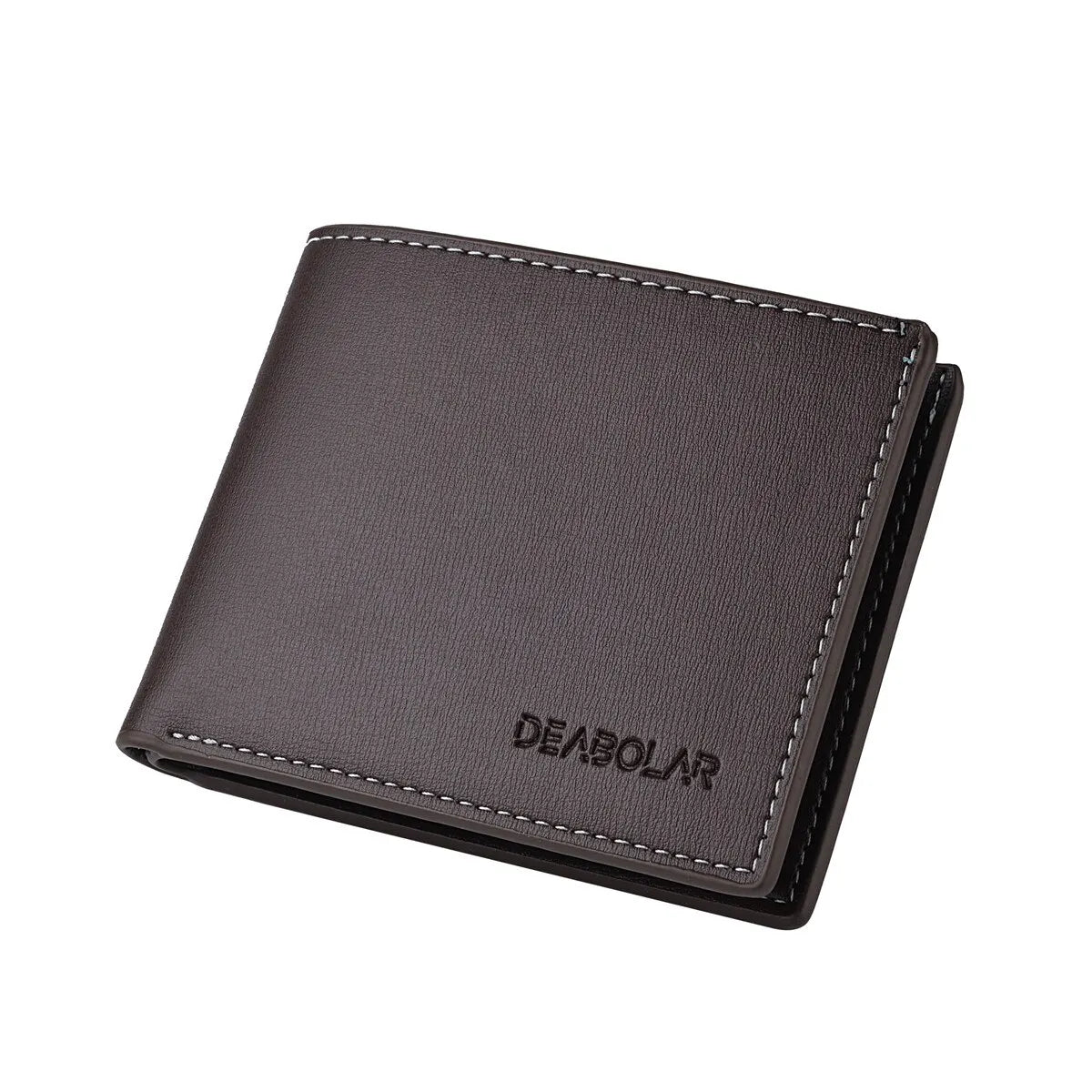 Men’s Slim PU Leather Folding Wallet – Thin Credit Card Holder