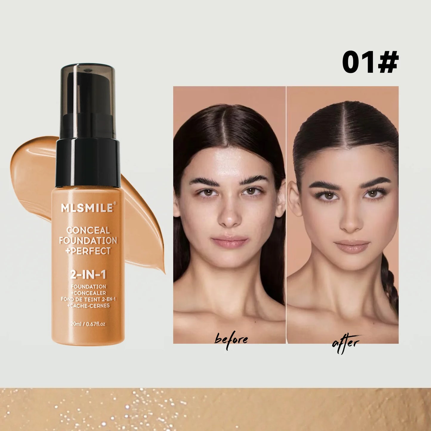 MLSmile FlawlessFix – 6-Color Waterproof Powder Foundation