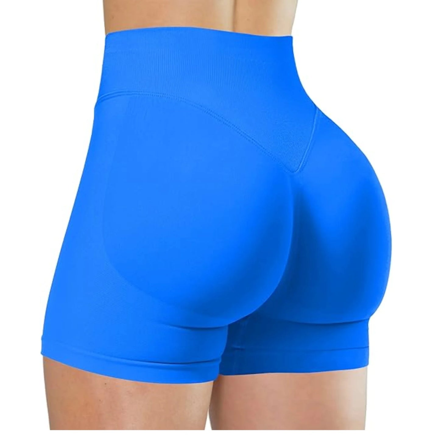 SculptFit Summer High Waist Yoga Shorts – Solid Color, Stylish & Supportive Fitness Bottoms