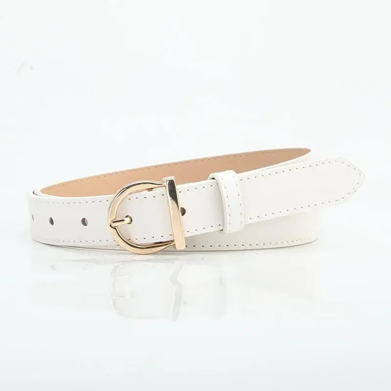 Women’s Slim PU Leather Belt – Fashion Pin Buckle for Jeans & Dresses