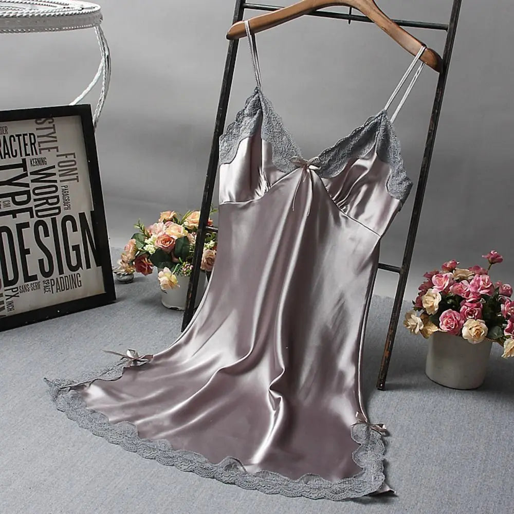LaceWhisper – Women's Sexy Lace Patchwork Nightdress