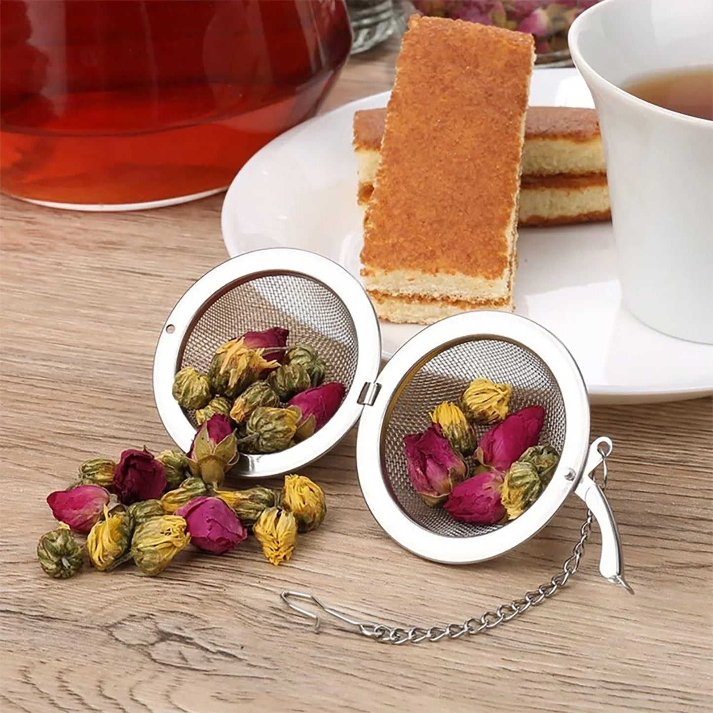 Tea Infuser – Stainless Steel Mesh Ball with Chain