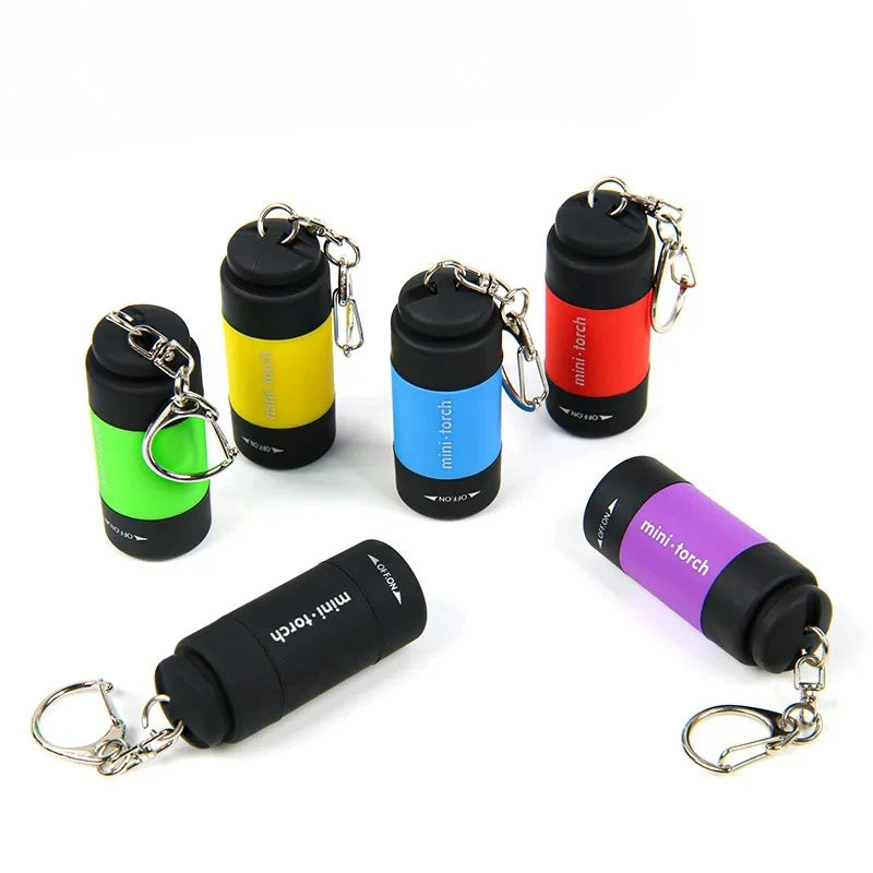 Rechargeable LED Keychain Flashlight – Mini Pocket Light for Outdoor & Emergency Use