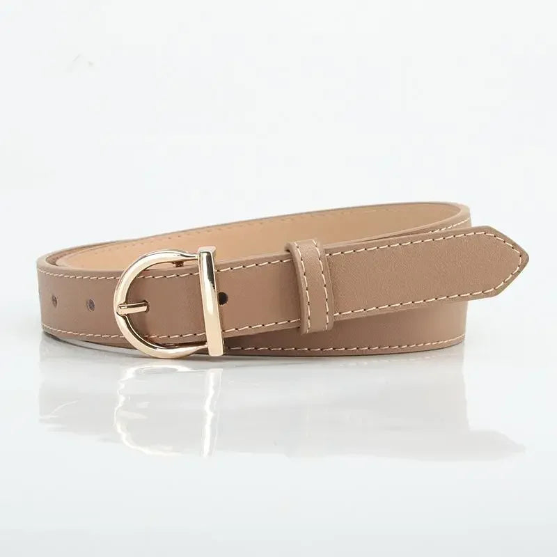Women’s Slim PU Leather Belt – Fashion Pin Buckle for Jeans & Dresses