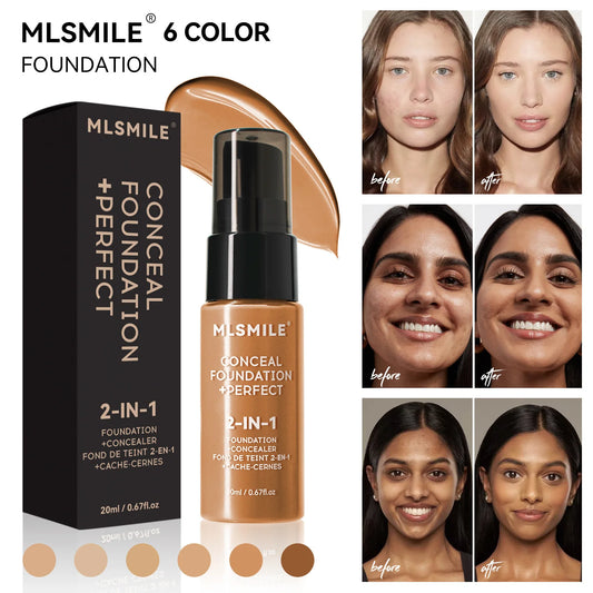 MLSmile FlawlessFix – 6-Color Waterproof Powder Foundation