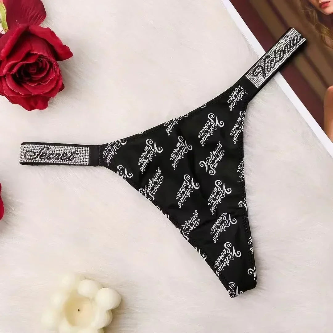 Lace Eyelash Cutout Thong – Ultra-Thin Sexy Panties with Metal Label