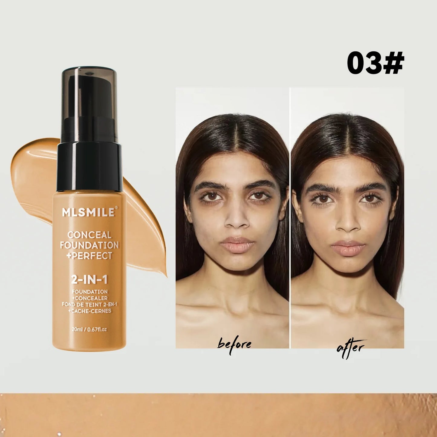MLSmile FlawlessFix – 6-Color Waterproof Powder Foundation