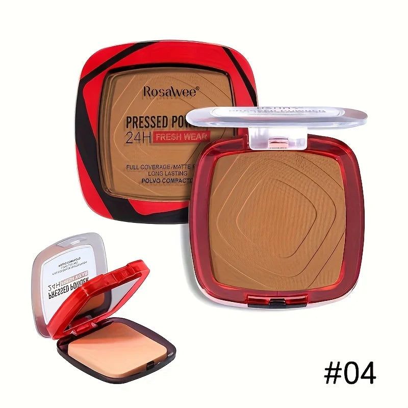 Matte Full-Coverage Pressed Powder Foundation – 24H Fresh Wear
