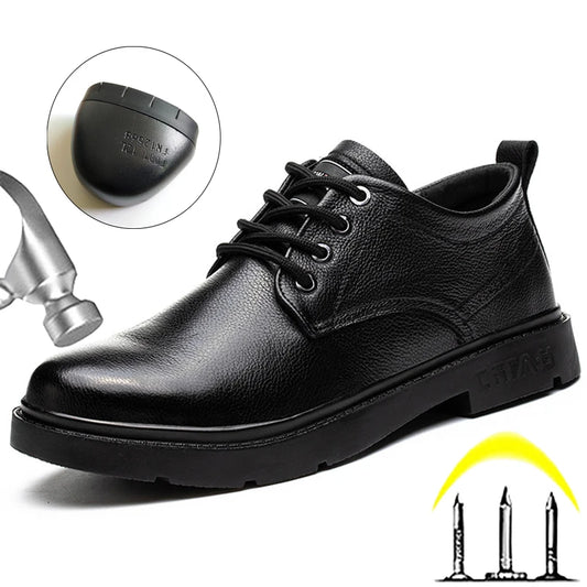 SteelGuard Pro – Men’s Genuine Leather Safety Boots