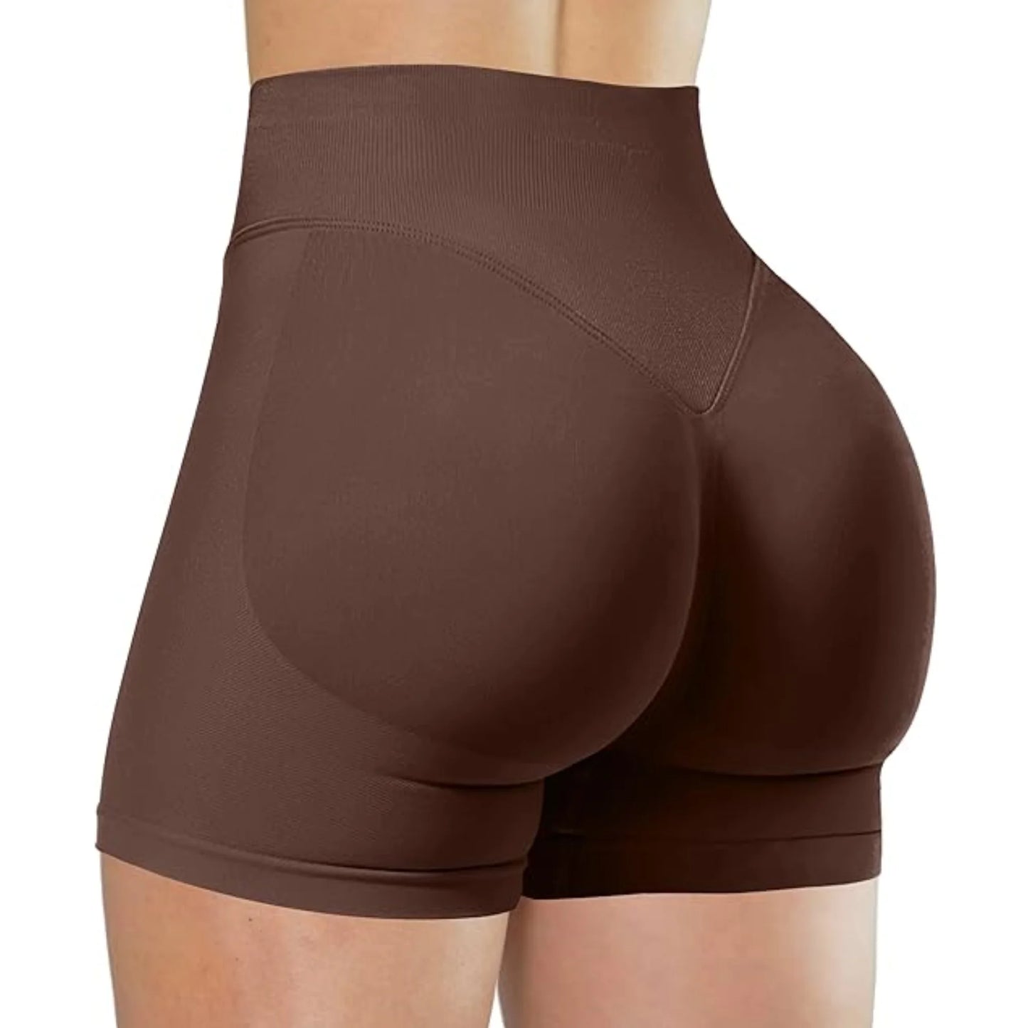 SculptFit Summer High Waist Yoga Shorts – Solid Color, Stylish & Supportive Fitness Bottoms