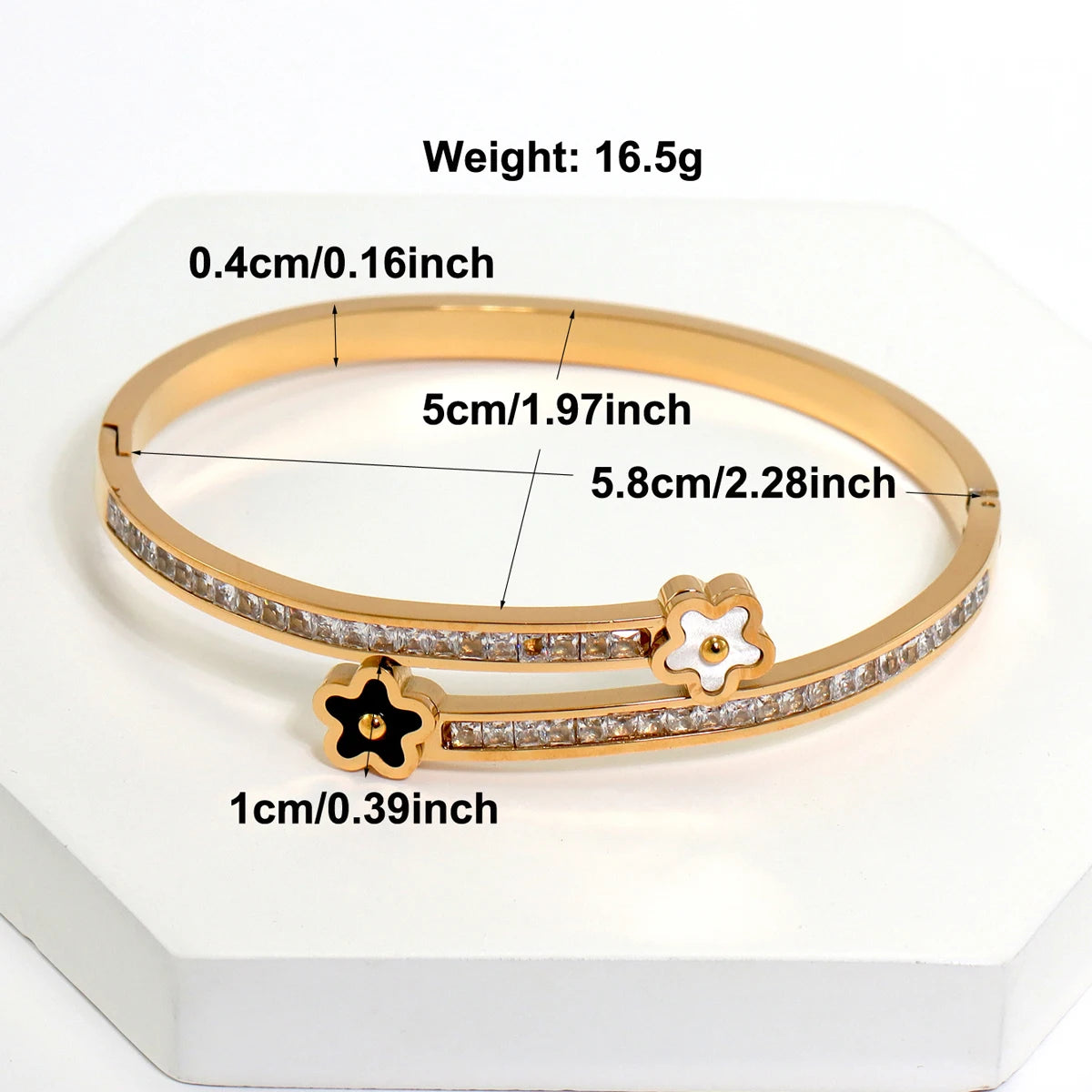 3-Piece Stainless Steel Clover & Cross Bracelets Set – Women’s Fashion Jewelry