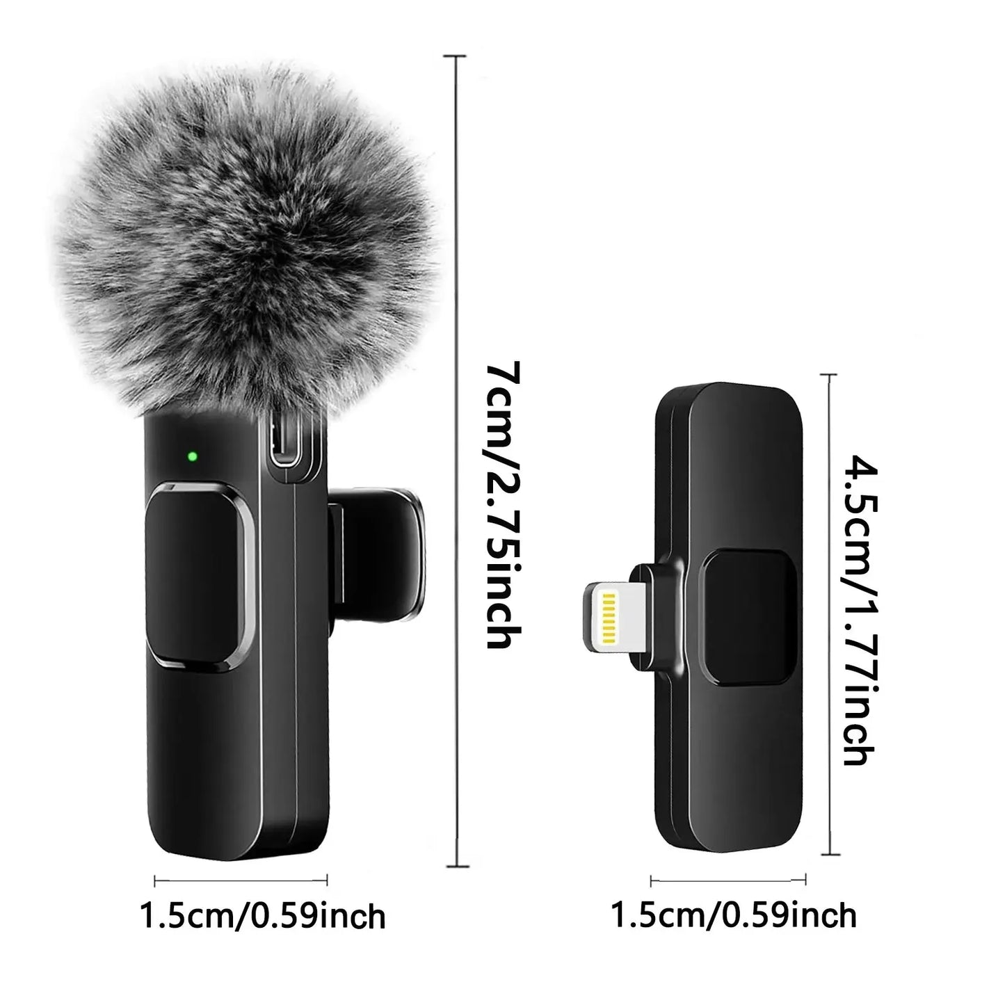 AirMic Mini – Wireless Lavalier Microphone for iPhone, Android & Laptop