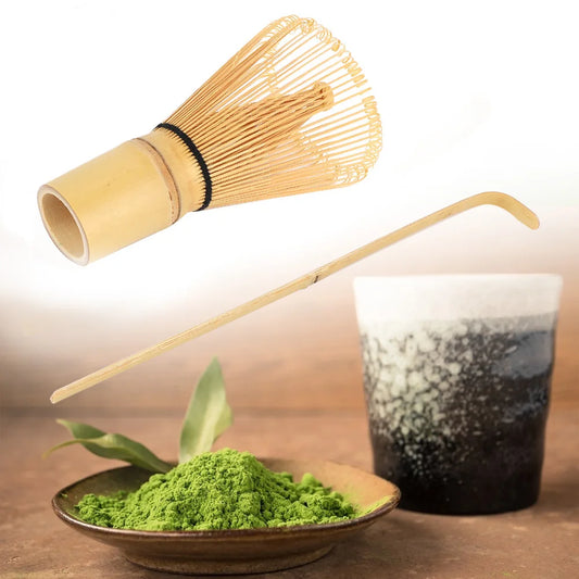 Matcha Set – Bamboo Whisk & Scoop for Traditional Tea Making