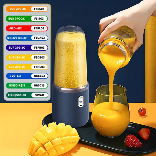 Double Cup USB Portable Juicer – Multifunction Fruit Blender & Milkshake Maker