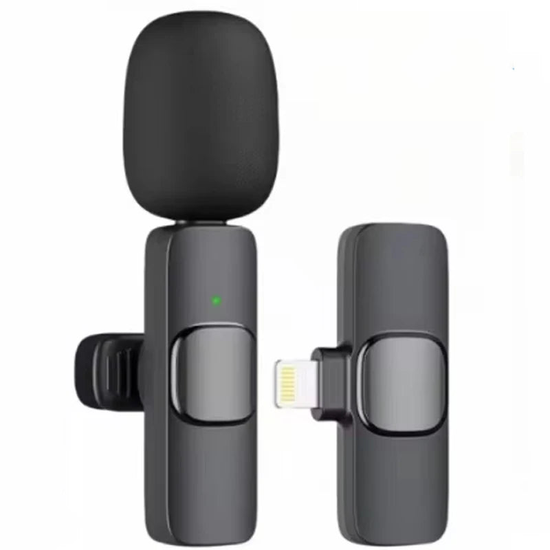 Wireless Lavalier Microphone – Noise-Canceling Mic for iPhone & Android, Ideal for Live Streaming & Content Creation