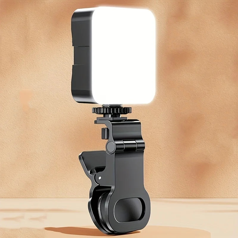 GlowClip – Mini Clip-On Fill Light with 10 Brightness Modes