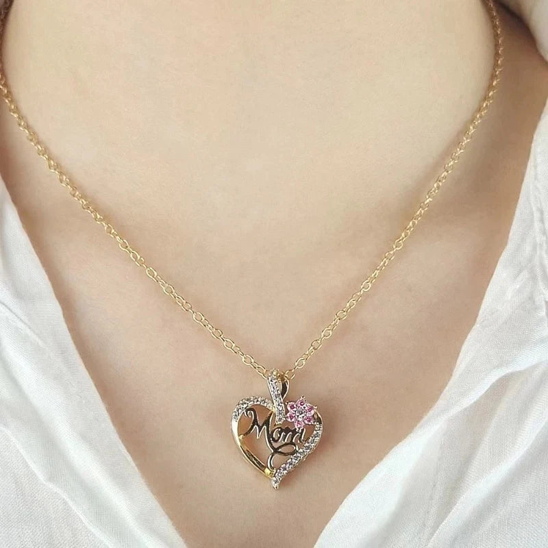 BlossomLove – Mother’s Day Pink Flower Pendant Necklace