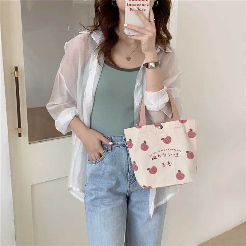 Lunch Tote – Mini Canvas Bag for Food & Daily Use