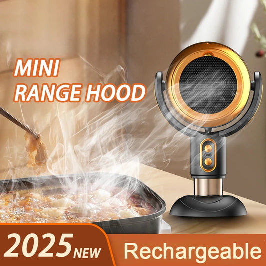 Portable Mini Desktop Range Hood – Powerful Countertop Exhaust Fan for Kitchen & Camping