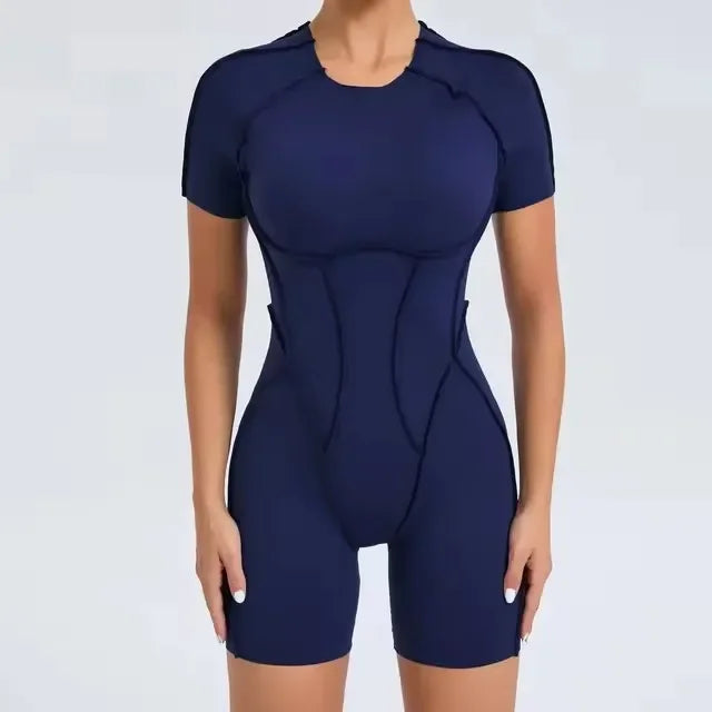 One-Piece Sexy Yoga Jumpsuit – Seamless Athletic Wear for Women