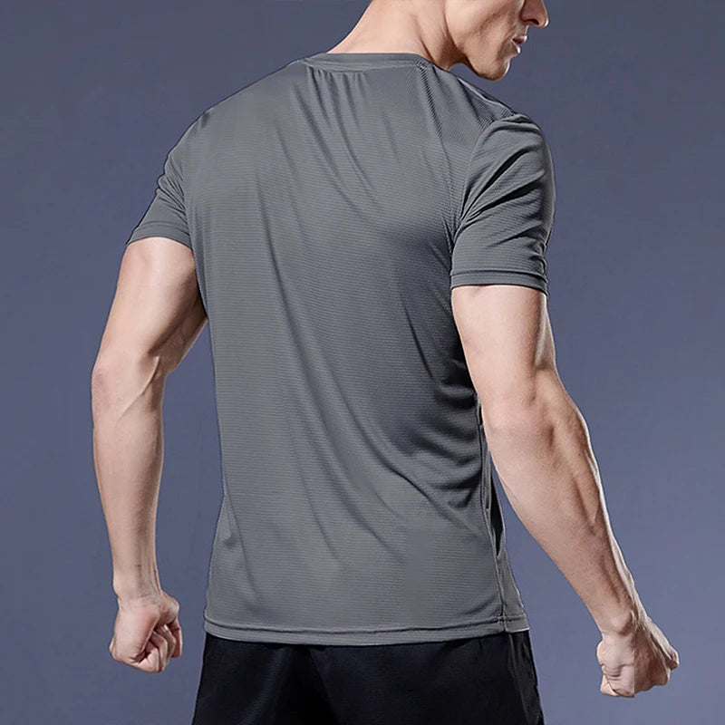 Men’s Quick-Dry Compression Sports T-Shirt – Lightweight Activewear for Gym, Running & Soccer