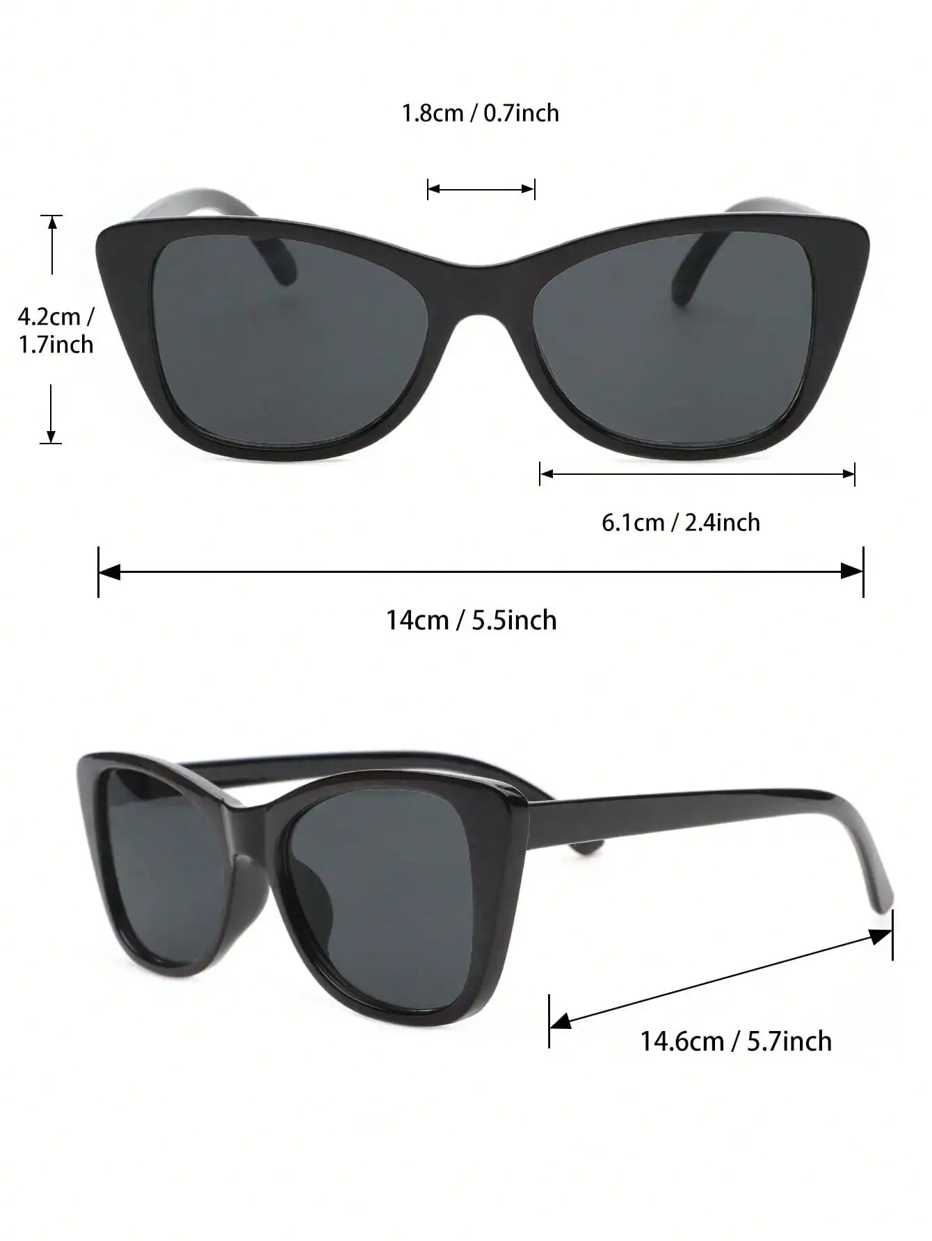 3-Piece Unisex Cat-Eye Sunglasses Set – Fashion Shades for Street Style & Travel