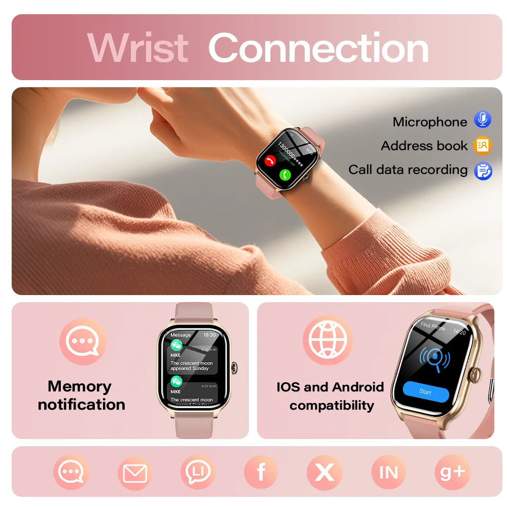 LAXASFIT ProCall – Smartwatch with Voice Call & Health Tracking