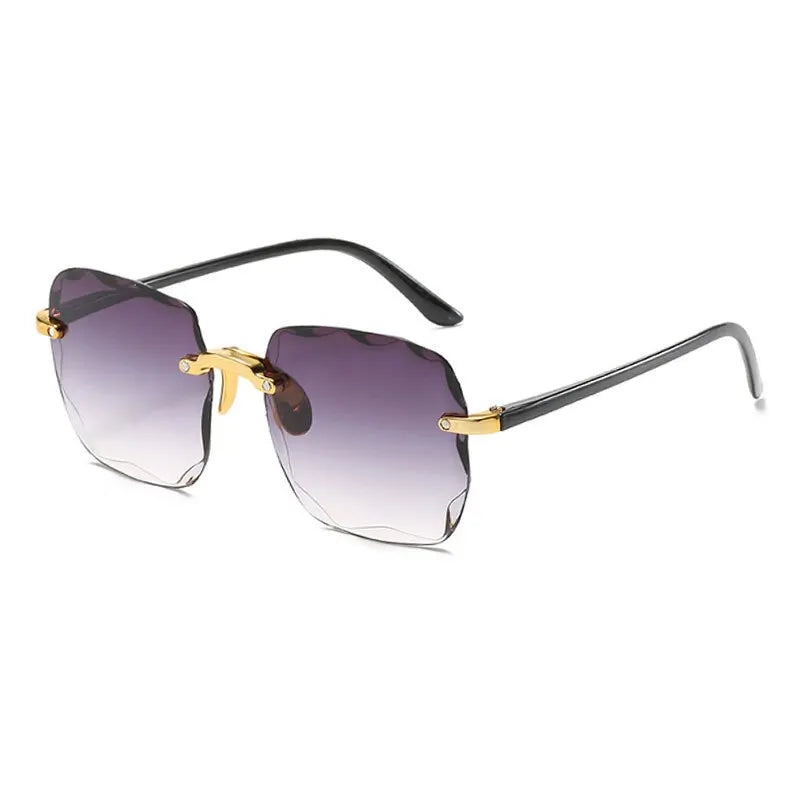 Square Frameless Gradient Sunglasses for Women – Classic Chic UV Protection