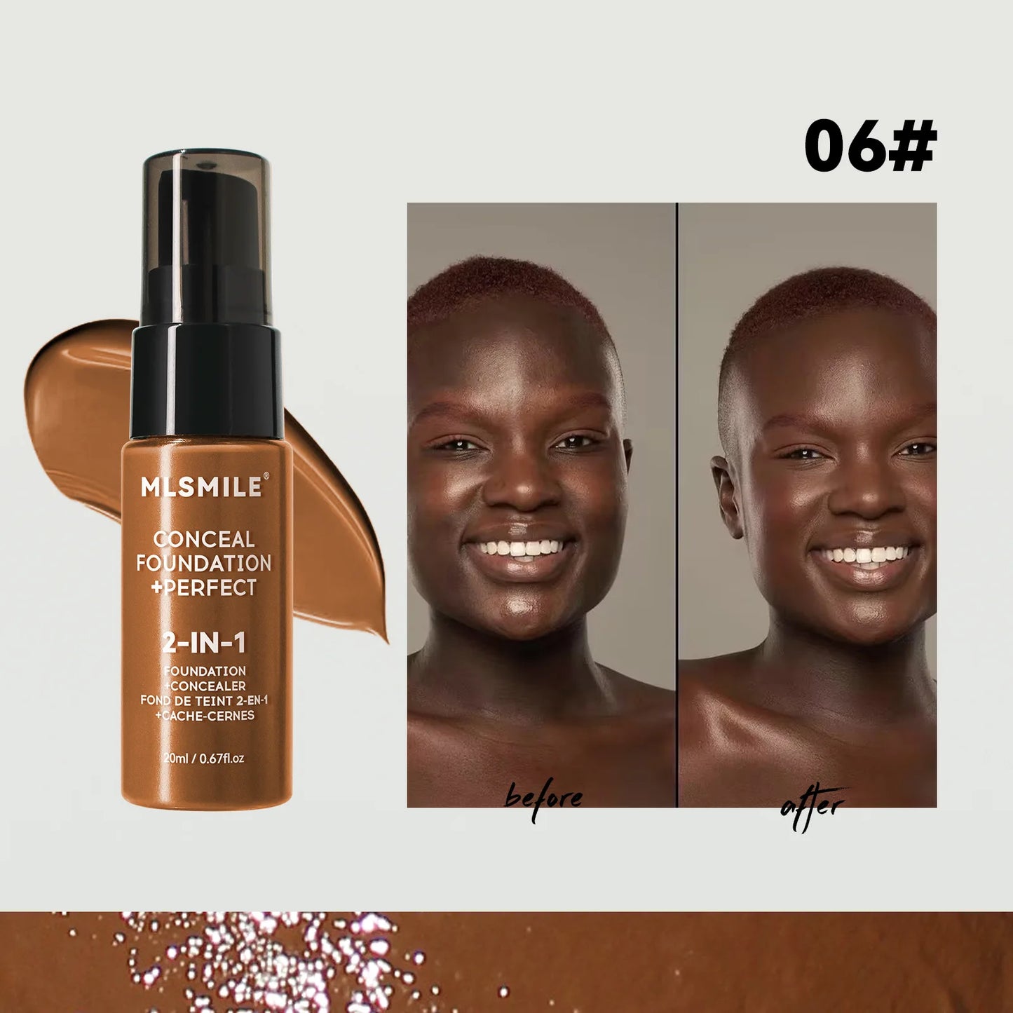 MLSmile FlawlessFix – 6-Color Waterproof Powder Foundation