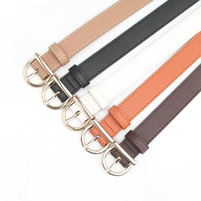 Women’s Slim PU Leather Belt – Fashion Pin Buckle for Jeans & Dresses
