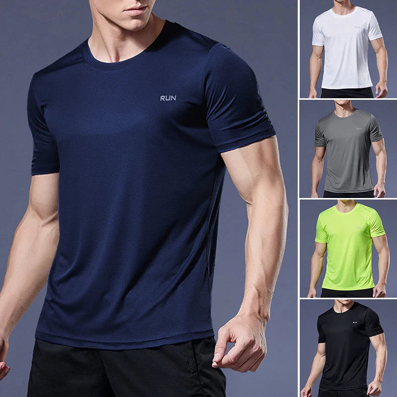 Men’s Quick-Dry Compression Sports T-Shirt – Lightweight Activewear for Gym, Running & Soccer