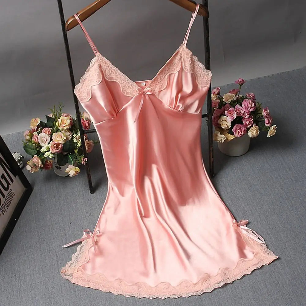 LaceWhisper – Women's Sexy Lace Patchwork Nightdress