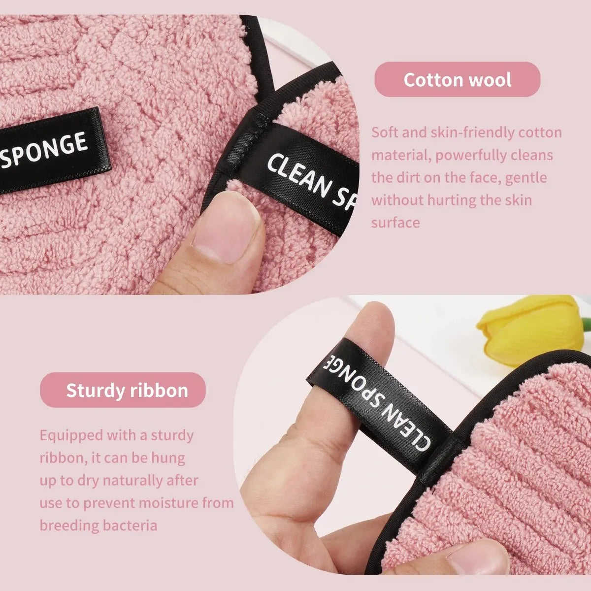MAANGE Reusable Makeup Remover Pads – 10pcs Soft Microfiber Cotton Rounds