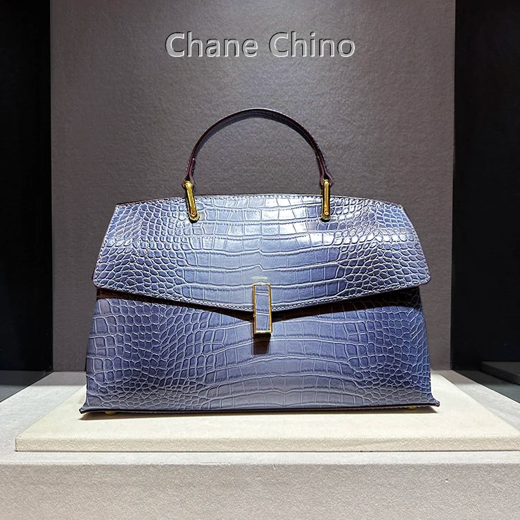 Crocelle – Luxury Croc-Pattern Shell Shoulder Bag