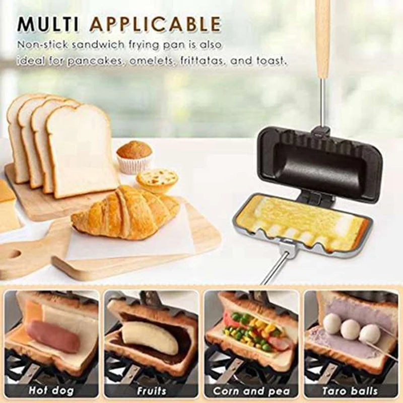 Double-Sided Sandwich Maker – Non-Stick Grill Pan