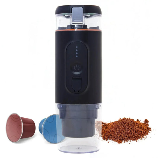 Houselin 20-Bar Portable Espresso Machine – Self-Heating, for Capsules & Ground Coffee