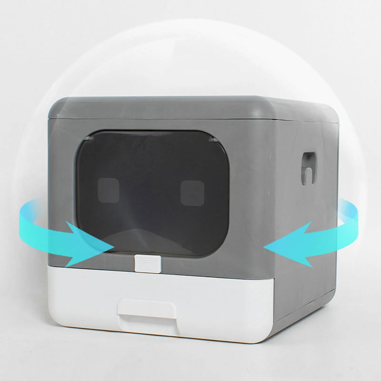 Enclosed Foldable Cat Litter Box – Large, Spill-Proof Plastic Cat Toilet