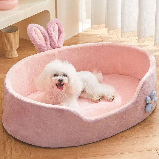 Detachable Washable Pet Bed – Soft, All-Season Dog & Cat Sleeping Cushion