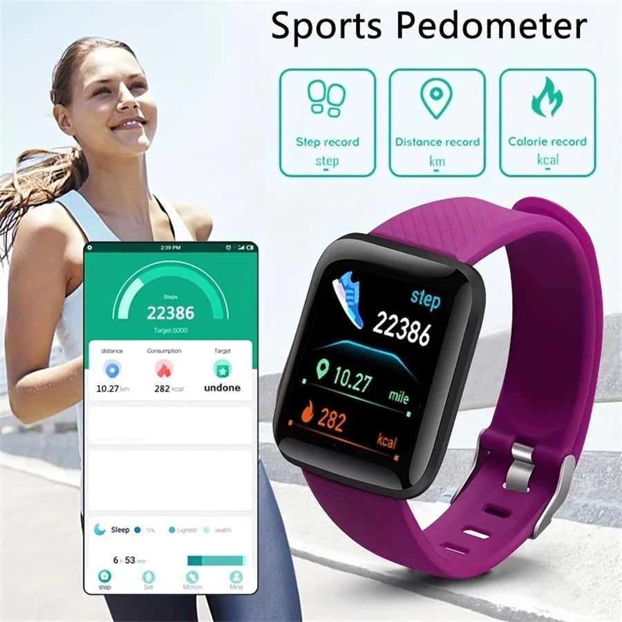 FitPulse 116Plus – Smart Fitness Watch with Heart Rate & Message Alerts