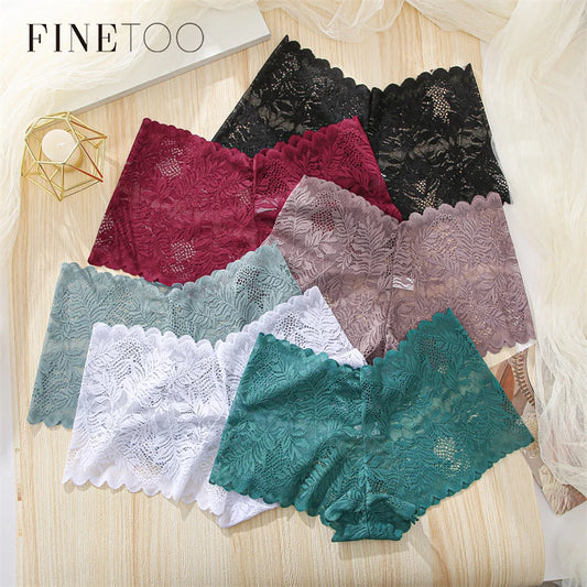 LaceBliss – 3PCS Women's Floral Lace Boyshort Panties Set