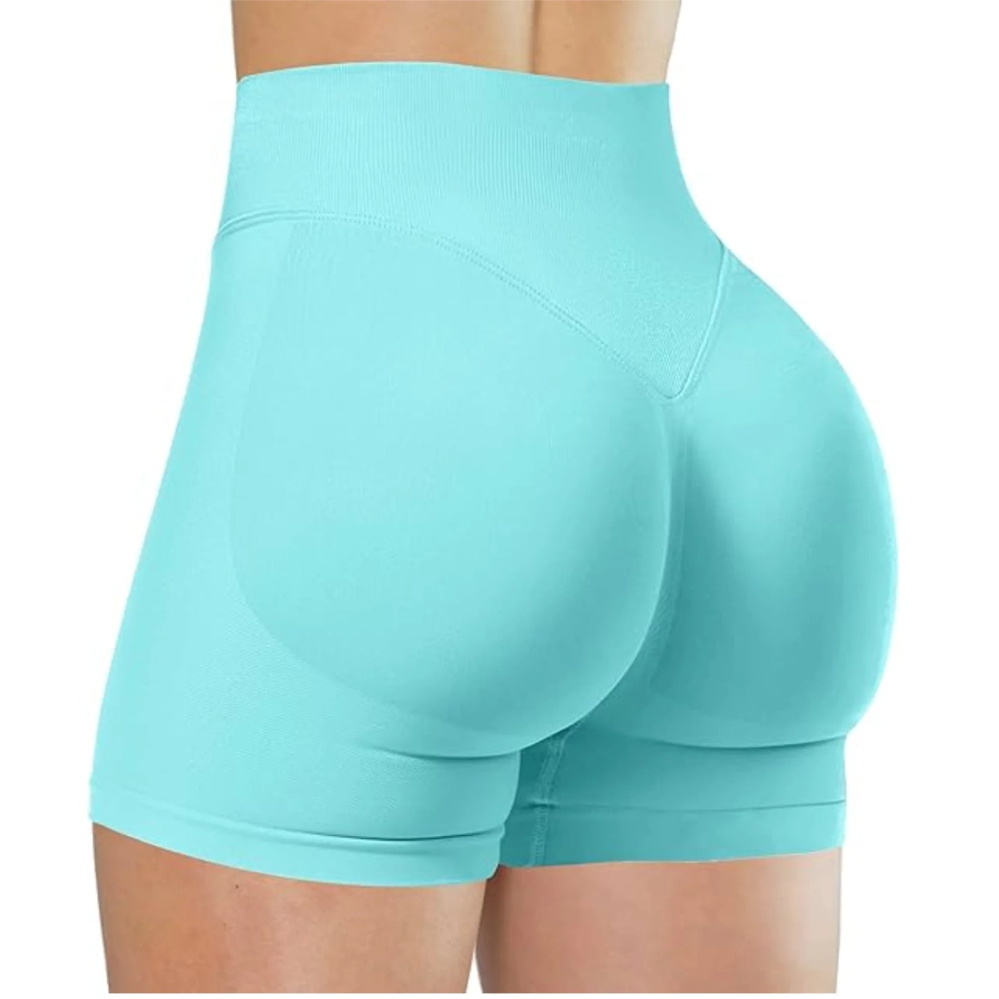 SculptFit Summer High Waist Yoga Shorts – Solid Color, Stylish & Supportive Fitness Bottoms