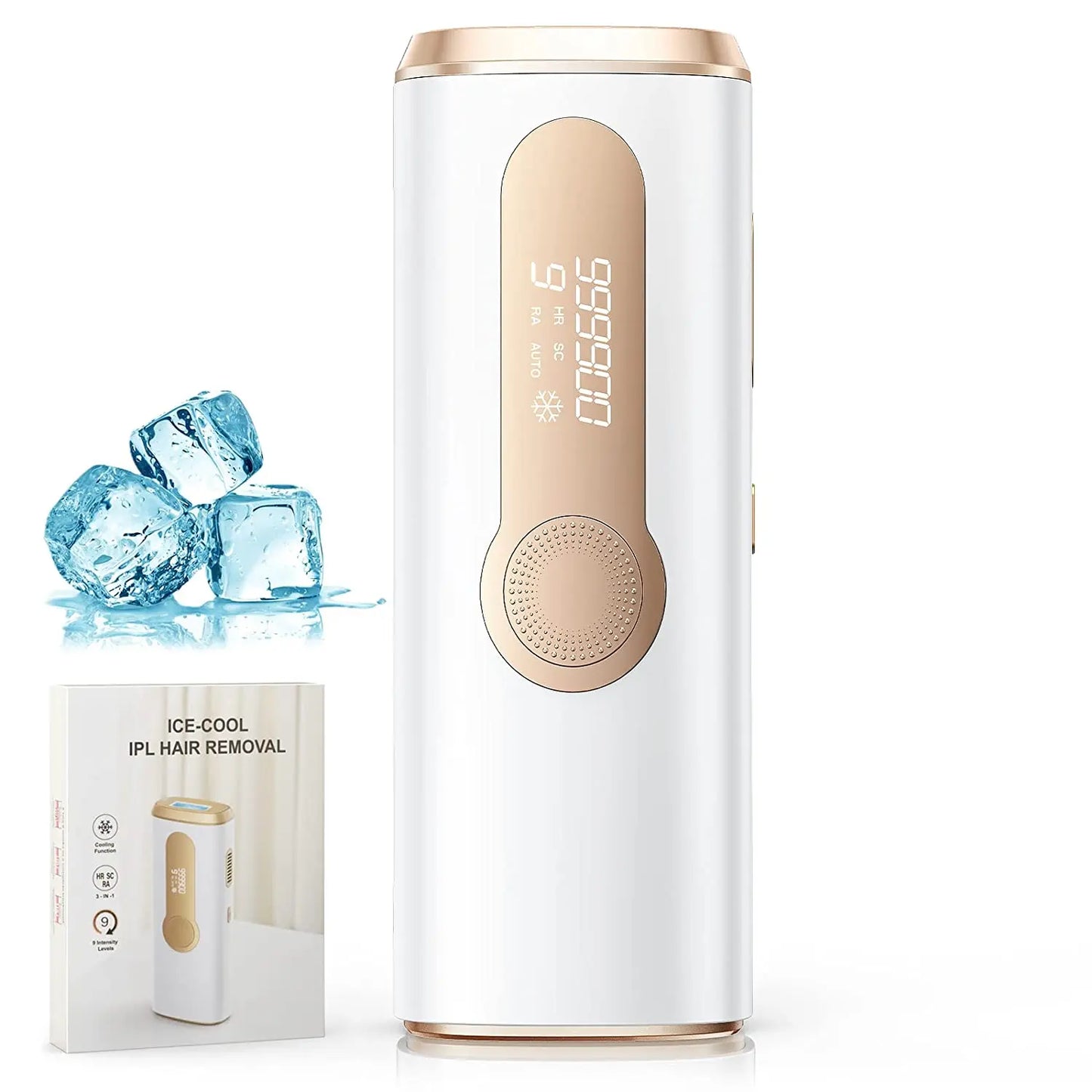 3-in-1 IPL Laser Hair Removal Device with Cooling – 999,900+ Flashes for Body & Armpits