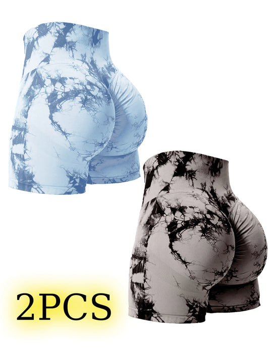 LiftDye – Women's Tie-Dye High-Waist Gym Shorts