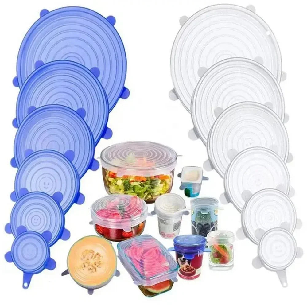 Silicone Lids – Reusable Airtight Stretch Covers (6pcs)