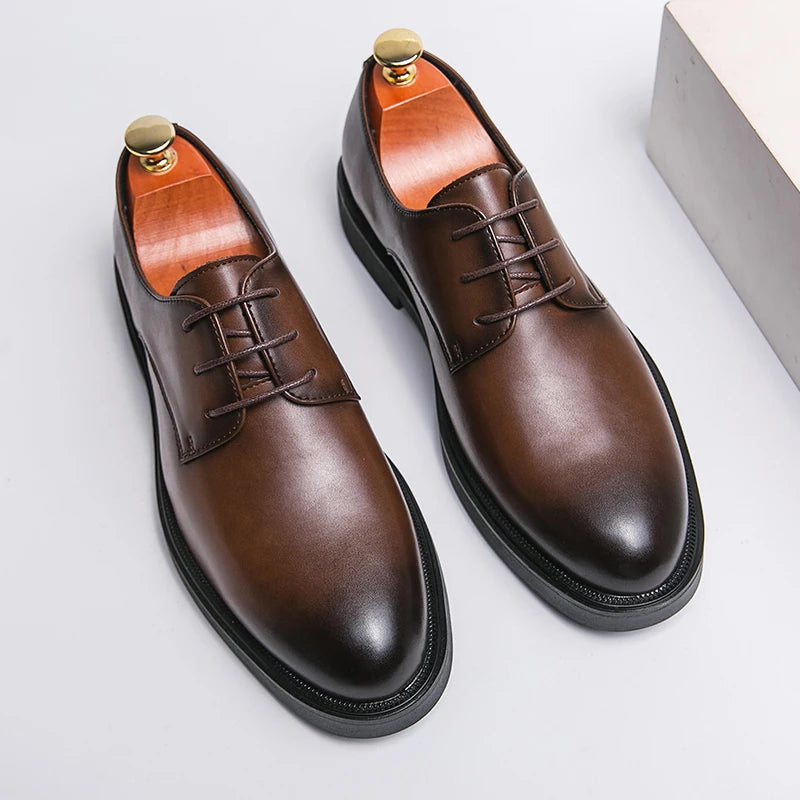 ItaliaForm – Men’s Luxury Pointed Leather Oxford Shoes