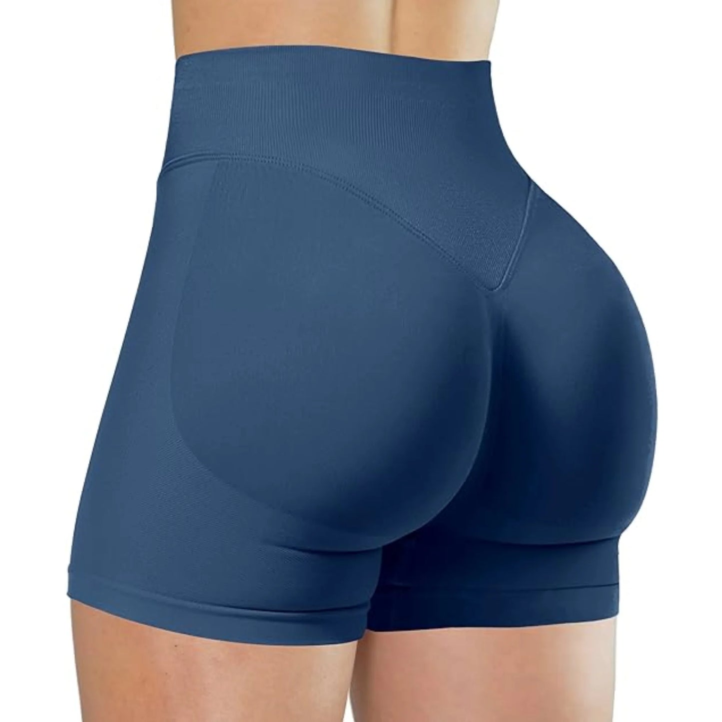 SculptFit Summer High Waist Yoga Shorts – Solid Color, Stylish & Supportive Fitness Bottoms