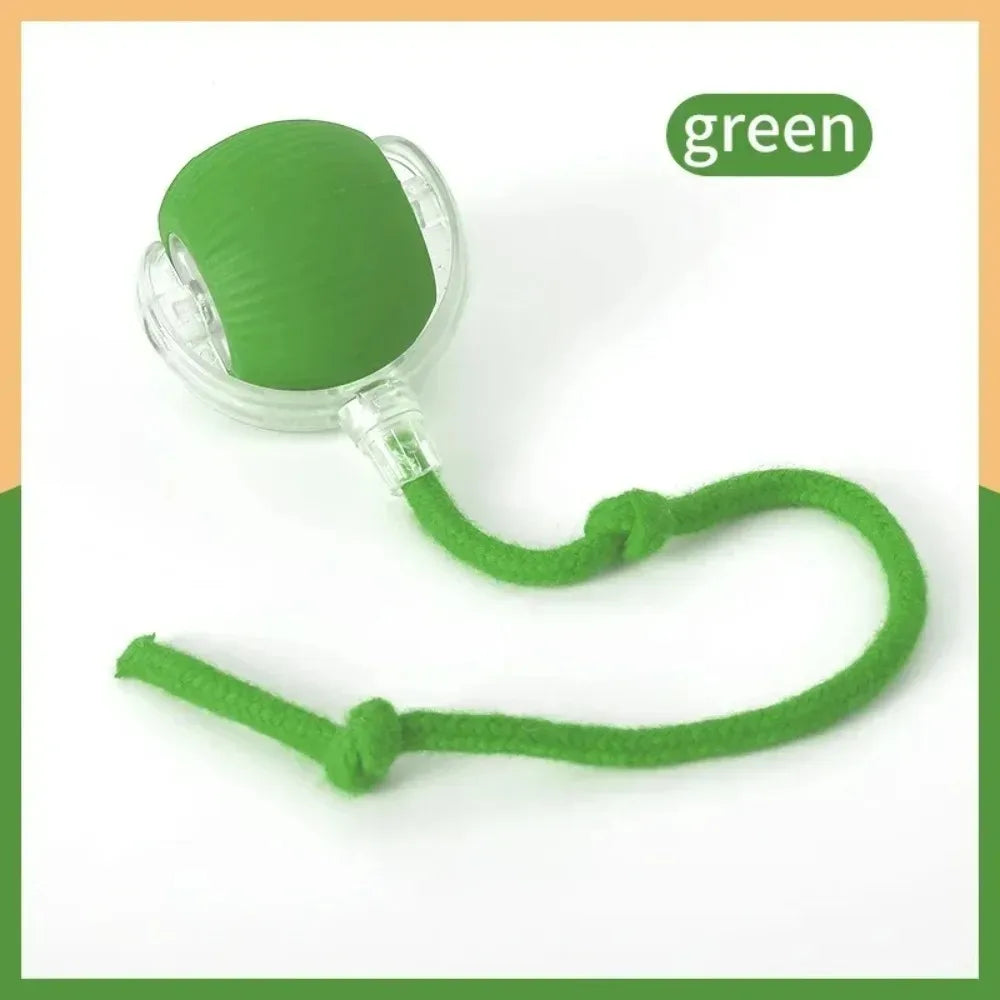 Interactive Smart Rolling Ball Toy – Rechargeable Electric Cat Toy with Faux Tail